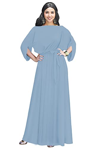 Image of KOH KOH Womens 2026 Flowy Formal Batwing Sleeve Evening Casual Gown