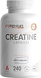 Creatin Kapseln 240x mit 850mg Creapure® Kreatin Monohydrat - hochwertiges Creatine Made in Germany - optimal hochdosiert mit 3000 mg reinem Creatin pro Tag - laborgeprüft mit Zertifikat - 100% vegan
