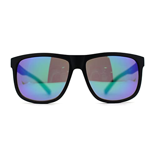 Image of SA106 Mens Kush Classic Matte Black Frame Sport Horn Rim Sunglasses