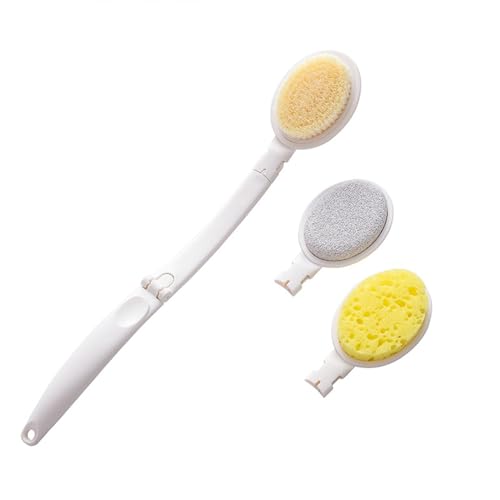 Cepillo de ducha para baño, limpiador corporal de cerdas, aplicador de loción ligero, herramienta suave con mango de largo alcance para hombres, mujeres y adultos, cuidado de la piel