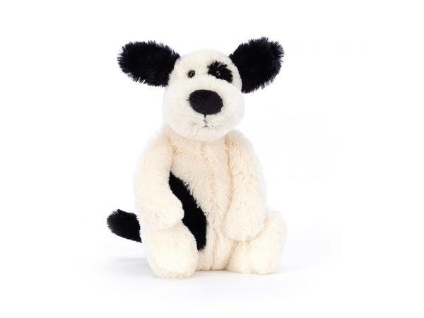 Jellycat Bashful Black & Cream Puppy Small