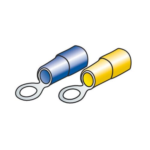 Lampa 45057 Kit 40 Ring Terminals, Yellow/Blue