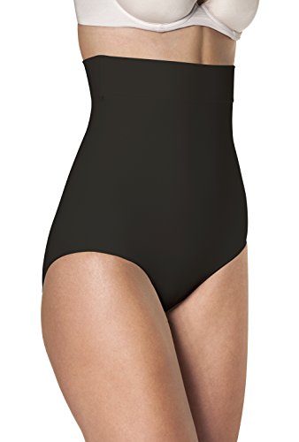 SLEEX Shapewear Damen Hoher Figurformender Miederslip, Schwarz, Groesse S/M (44035) - Shapewear Miederpants mit Bauch-Weg Effekt