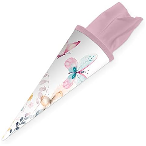 itenga Geschwister Schultüte 35cm Schmetterling mit Filzverschluss kleine Tüte Geschenkverpackung Einschulung Schulanfang Cover