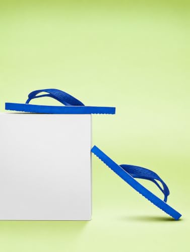 Image of Bata Flip Flop Slippers for Men, Blue & White
