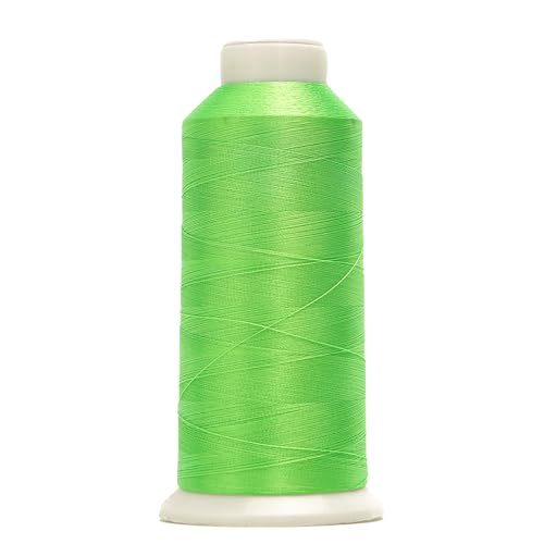 Image of High Tenacity Polyester Embroidery Machine Thread 40WT(120D /2) 4000M Per Spool for Commercial and Domestic Embroidery Machine (Fluorescent Green-1850)