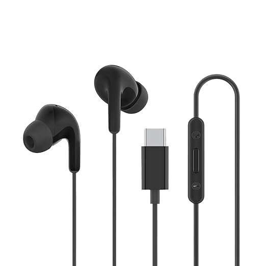 Original USB Type-C Wired Earphones with Mic Compatible with Xiaomi Redmi Mi Earphone for Universal USB C Devices - Black-image-10