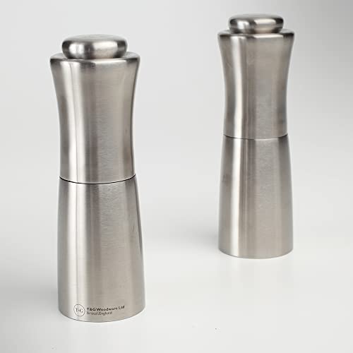 T&G CrushGrind Apollo Stainless Steel Pepper Mill, 17.5 cm - Image 2