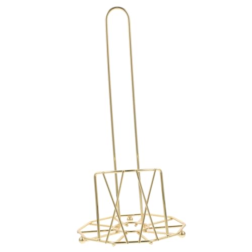 Hemoton Metal Texture Paper Towel Holder Tissue Stand Countertop Tissue Rack Kitchen Paper Holder Decorative