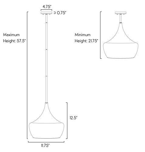 Kira Home Ava 13" Modern Industrial Schoolhouse Pendant Light with Clear Wine Glass Style Shade, Adjustable Hanging Height, Brushed Nickel Finish - Image 7