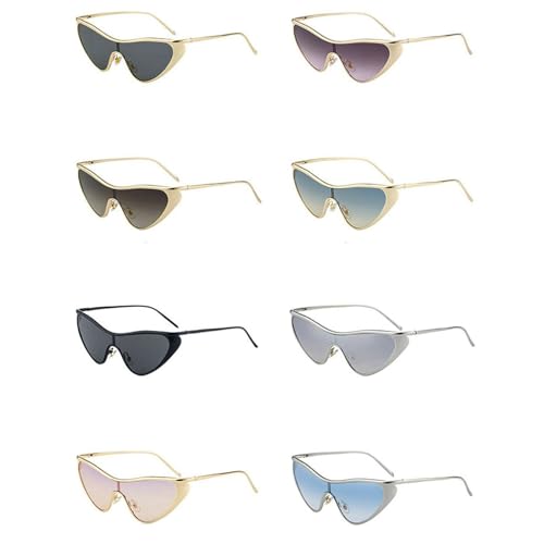 COTIA Vintage Cat Eye Sunglasses Women Men Stylish Oversized Gradient Lens Y2K Punk One-Piece Sun Glasses Shield Eyewear3