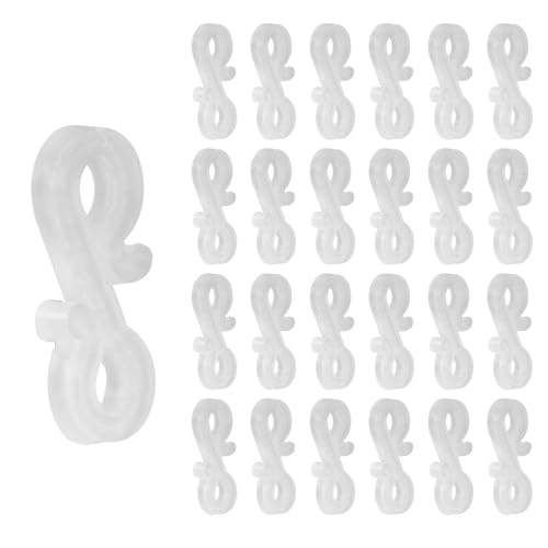 100 Pcs Gutter Hooks for Outdoor Lights Clips Plastic S Gutter Clips for Outdoor Lights Hanging Festival & Seasonal Christmas Light Icicle String Fairy Light Hooks Christmas Tree Decorations