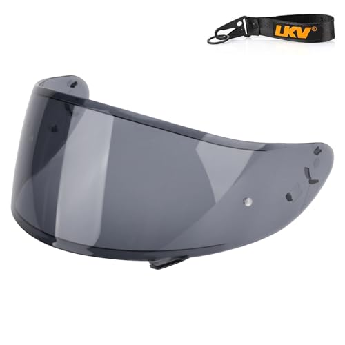 LKV RF-1200 RF 1200 Visor Replacement - CWR-1 Motocycle Helmet Visor UV Protection Face Shield Compatible With RF-1200 CWR-1 X14 Z7 X-Spirit (Dark Gray)