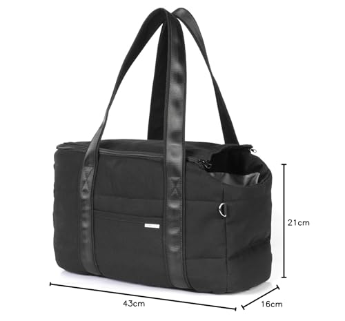Hundetragetasche, Tragetasche Hund, Hundereisetasche mit Verstellbarer Sicherheitsleine, weiche Tasche für kleine Hunde und kleine bis mittelgroße Haustiere, Outdoor-Einkaufstasche