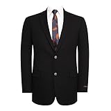 Teemlanny Men's Sport Coat Blazer Classic Fit 2 Button Notch Lapel Business Suits Jacket Black