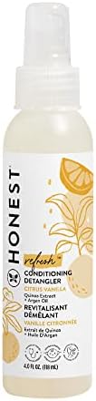 The Honest Company Conditioning Hair Detangler | Leave-in Conditioner + Fortifying Spray | Tear-free, Cruelty-Free, Hypoallergenic | Sweet Orange Vanilla Everyday Gentle, 4 fl oz