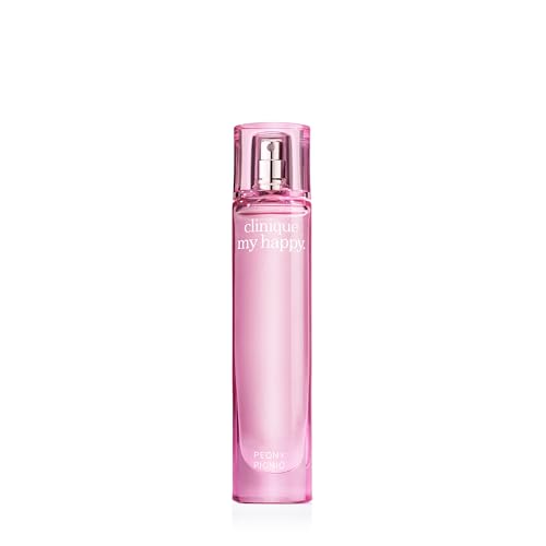 Clinique My Happy Fragrance Spray Peony Picnic | Notes of Peonies + Succulent Plum | Perfumes for Women Mini Travel Size 0.5 Fl Oz