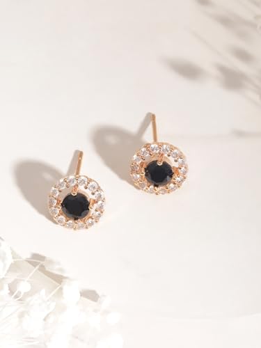 Image of Rubans Stud Earrings American Diamond Trendy Jewellery for Women & Girls