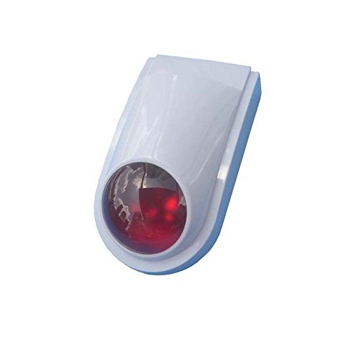 xin-sheng Strobe Siren 12V, Indoor Outdoor Wired 110dB Sound and Flash Light Security Alarm Siren, Red