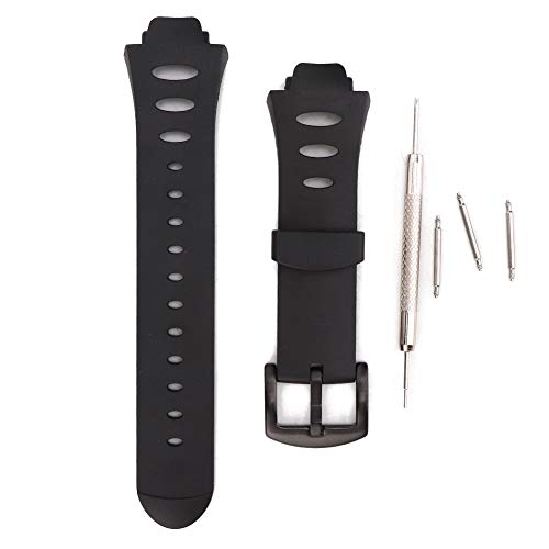 BONKZEBU Bracelet de Rechange en Caoutchouc Étanche pour Montre Intelligente Noir Souple Accessoire Sportif de Plein Air
