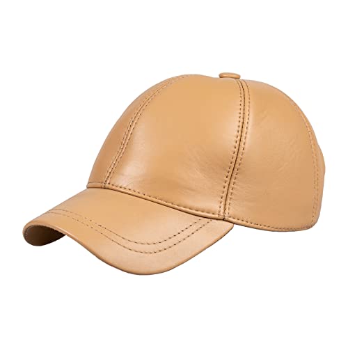 Image of Genuine Leather Unisex Baseball Cap
