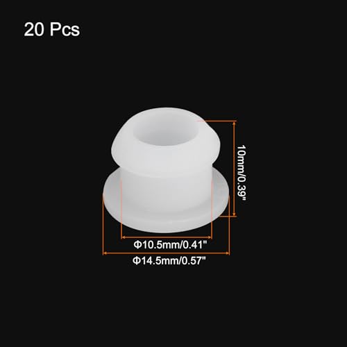 Image of MECCANIXITY Silicone Snap in Locking Hole Plugs Rubber Panel Seal Cover Flush Type Panel Round for Kitchen Rubber Bulkheads Waterproof Sealing Plugs 10.5mm /0.41 Inch Dia Transparent,Pack of 20