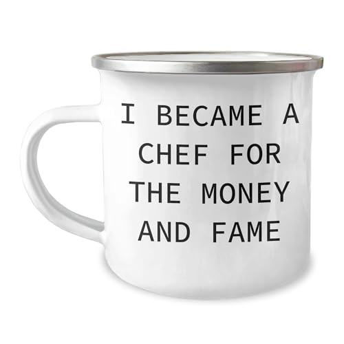 Gifts from Chef Friends for the Man Who Became a Chef for the Money and Fame Valentine's Unique Camping Mug