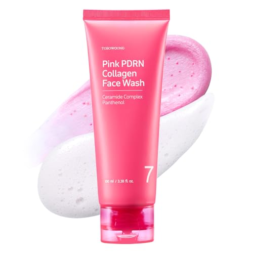 Image of TOSOWOONG Pink PDRN Collagen Face Wash, Mochi Whip, Pore Care, Blackheads