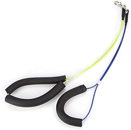 BTSEURY Adjustable Pet Grooming Leash for Dogs, Stainless Steel Double Wire Rope with Cotton Collar, for Pet Grooming Table (Yellow Blue) - 4