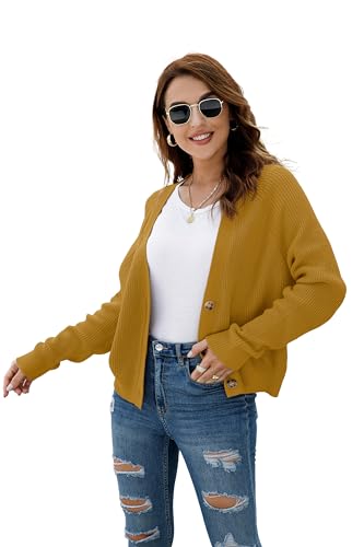 Image of TASAMO Womens Cardigan Sweaters 2026 Fall Cropped Lightweight Sweater