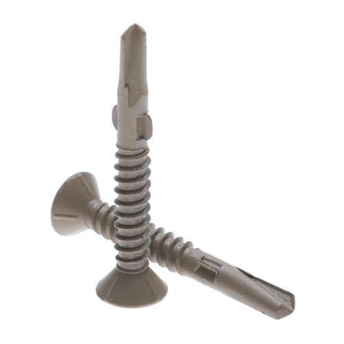 6.3 mm Metal Screws Self Tapping Torx Flat Head Self Drilling Screws (Pack of 200) Outdoor Use with Anti Corrosion Protection C4 for Metal Sheets/Roofing Windows Fastening DIN7504 P (6.3mm x 60mm) - Image 2
