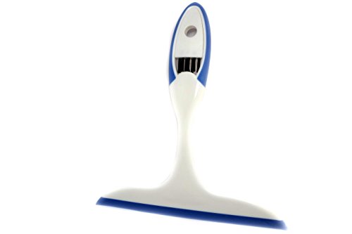 Image of CleaningSolutions Shower Cleaner Squeegee With Built in Grout Brush for Window, Shower, and Car Cleaning, 1-Pack