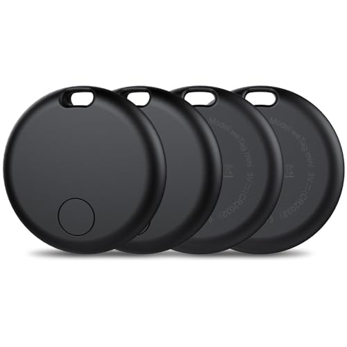 Air Tracker Tag 4 Pezzi, Funziona con Apple Dov'è (Solo iOS), Localizzatore Bluetooth Trova Oggetti 365 Giorni, Batteria Sostituibile, Impermeabile IP67, Chiavi/Portafoglio/Bagagli/Valigie(weTag mini)