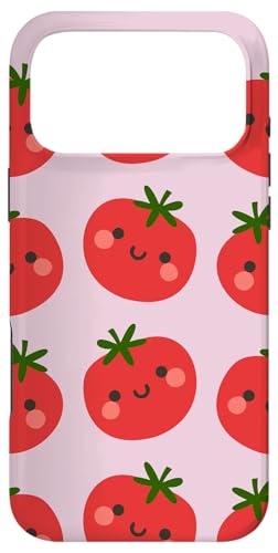 トマト柄 かわいい ハッピー トマト フルーツ ビーガン フルータリアン スマホケース iPhone 17 Pro Max 用