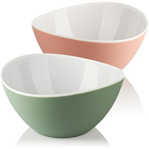 com-four® 2x tazones de plástico - ensaladeras - fruteros Cover