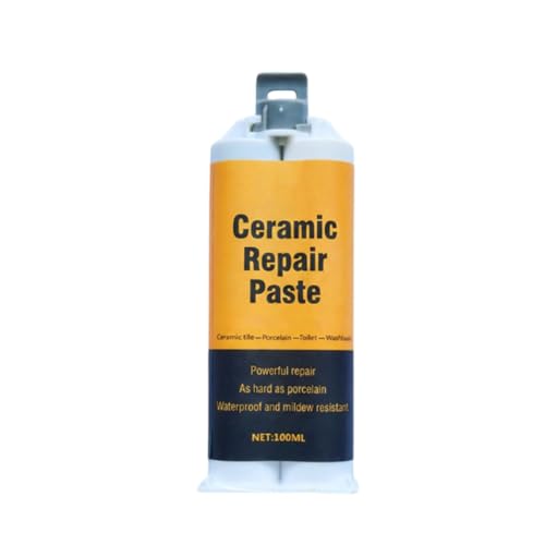 Twin-Tube Ceramic Tile Repair Paste Tile Stone Crack Repair Kit Ceramic Granite and Marble Repair Professional Kit for Kitchen Bathroom (White)