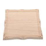 Cabilock Marco de Espejo de Madera Vintage Estilo Europeo con Aplique Tallado sin Pintar Decoración para Pared de Sala y Dormitorio Diseño Artesanal y Elegante para Hogar