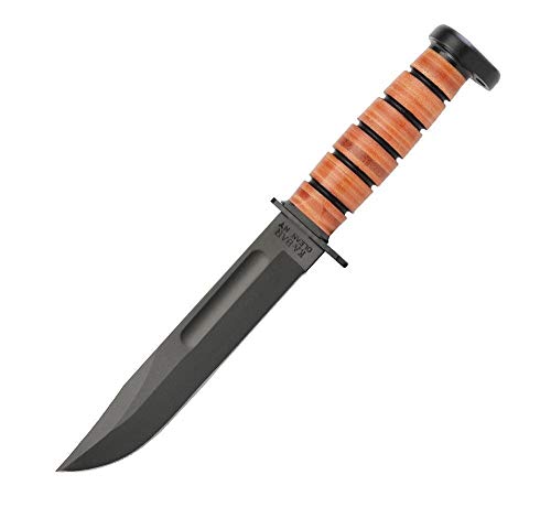 Ka-Bar 1317, Dog's Head Utility Knife W/Sheath, Brown, 12