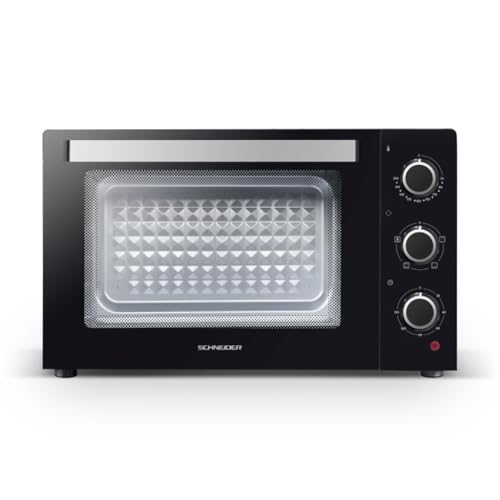Horno Eléctrico de Sobremesa, 45 L, 1700 W, Ventilador de Convección, Control Mecánico, Plateado SCHMW681 Schneider