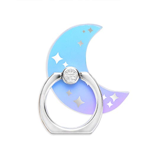 Image of Velvet Caviar Cell Phone Ring Holder - Finger Ring & Stand - Improves Phone Grip Compatible with iPhone, Galaxy and Most Cases (Except Silicone /Leather) - Moon