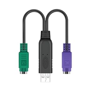 Wansupyin 2024 Adapter USB do PS/2 20 cm
