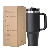 Quencher H2.0 FlowState Stainless Steel Vacuum Insulated Tumbler with Lid and Straw for Water, Tea or Coffee, and smoothie (Black)