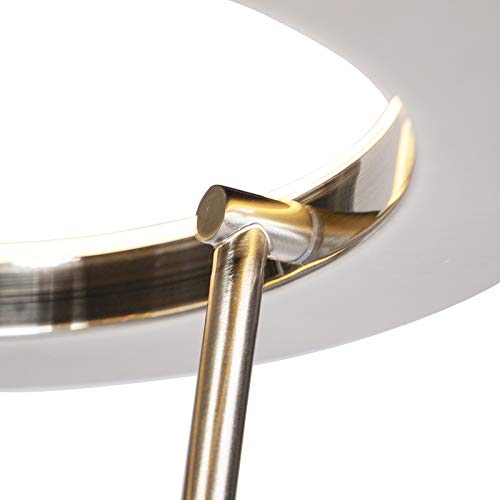 Qazqa Uplighter moderno acero vidrio LED brazo lectura - DIVINE/Acero Alargada Incluye LED Max. 1 x 4.5 Watt