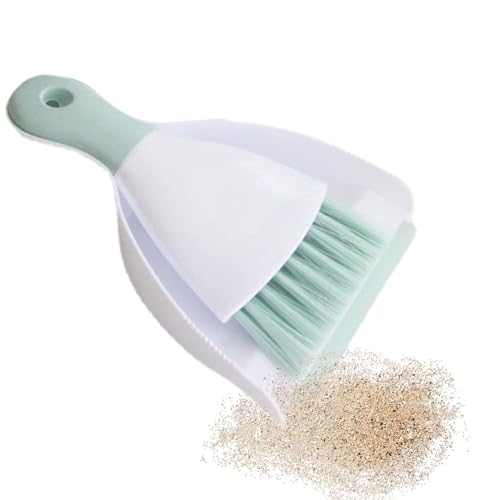 AALLYN -Reinigungsbürste mit Kehrschaufel-Set | Kehrschaufel mit Reinigungsbürsten-Kombination,Desktop-Handreinigung, kleine Kehrschaufel für Küche, Zuhause, Arbeitszimmer, Badezimmer – Bild 8