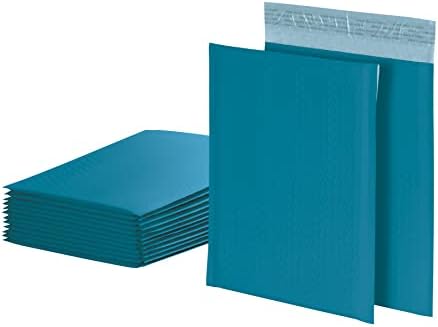 Quality Park Bubble Mailers, 8.25 x 11 Shipping Envelopes, Water Resistant Blue Poly Padded Envelopes, Redi-Strip Peel Off Closure, 25/Box (QUA85867), Letter