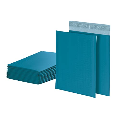 Quality Park Bubble Mailers, 8.25 X 11 Shipping Envelopes, Water Resistant Blue Poly Padded Envelopes, Redi-Strip Peel Off Closure, 25/Box (Qua85867), Letter #TOP4