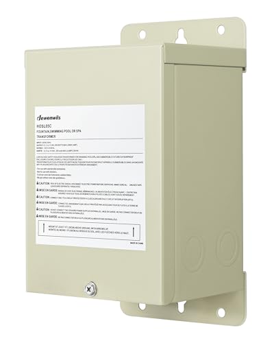 DEWENWILS 300W Low Voltage Pool Light Transformer 120V AC to 12V/13V/14V AC Multi-tap Safety Transformer for Pool Lighting Spa Underwater Fountain Lights Outdoor Landscape Lights