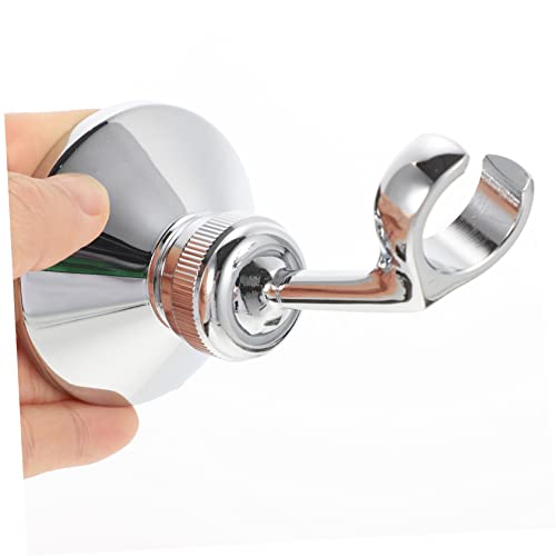 Soporte de boquilla de ducha ajustable cromado y metálico para accesorios de baño de pared 8