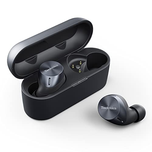 Technics HiFi True Wireless Multipoint Bluetooth Earbuds with Advanced Noise Cancelling, Impressive Call Quality Using JustMyVoice Technology, Alexa Built in, EAH-AZ60-K (Black)