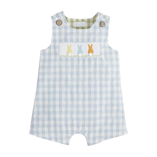 Image of Mud Pie Children's Gingham Bunny Jon Jon; 3-6M